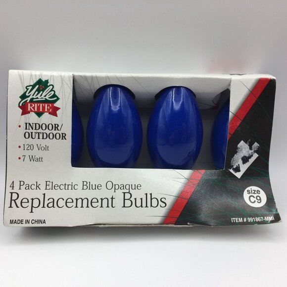 Christmas C9 Replacement Bulbs Set 12 Tree Lights Red Blue Green 4 Each - Picture 4 of 10